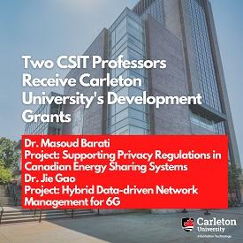 Two CSIT Faculty Members Receive Carleton University